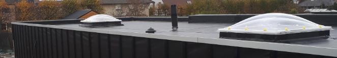 roofing branden op plat dak